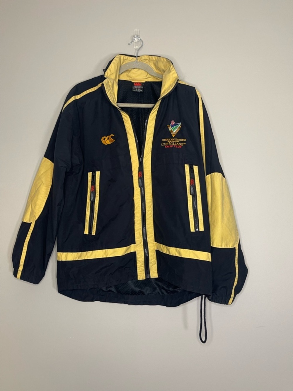 Canterbury Black & Yellow Athletic Windbreaker Jacket - Picture 2 of 9